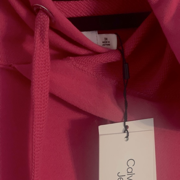 Calvin Klein hot pink logo hoodie dress size 1X - Picture 3 of 4